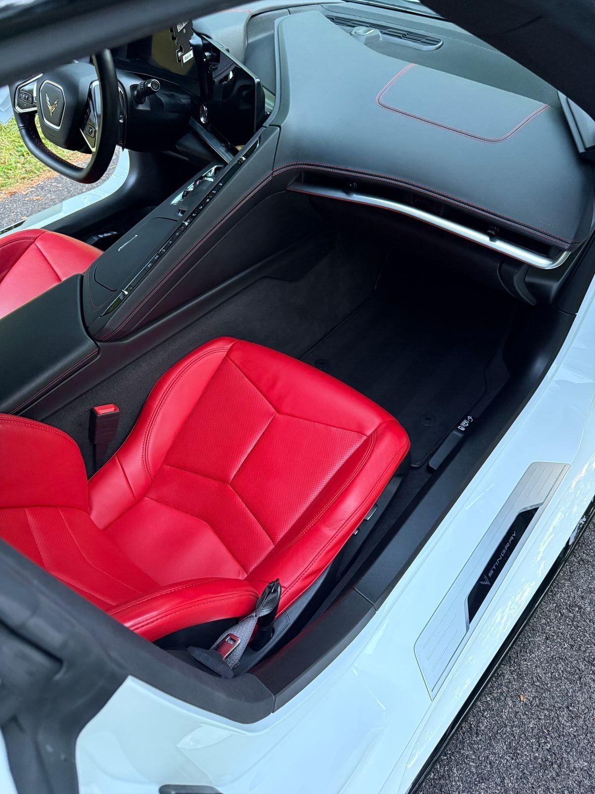 Chevrolet Corvette red passenger seat detailed